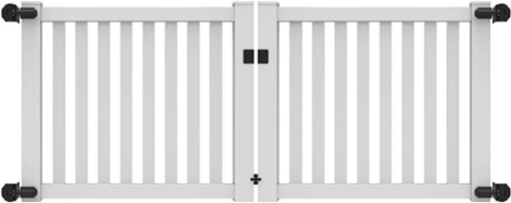 4' H x 10' W Baltimore Double Drive Gate White