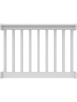 42" High x 4' Long White" T Style Vinyl Railing  