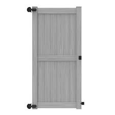 8' H x46" W Colden Walk Gate Gray Woodgrain