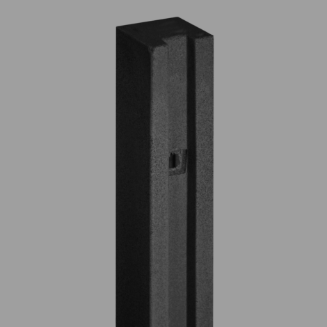 Dark Gray Gate Post with Hardware 5" x 5" x 102" 