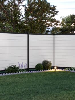 6' H x 6' W White Vinyl Panel for Aluminum Fence Frame