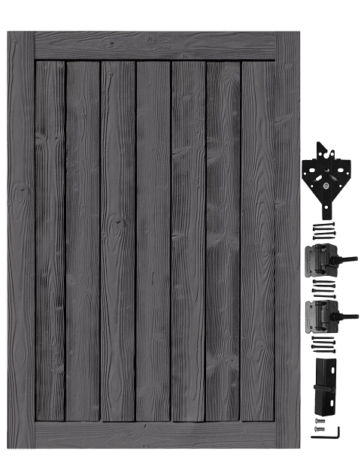 Dark Oak Sherwood Gate 70 in. high x 60 in. wide with Hardware