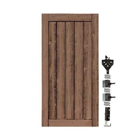 Red Cedar Sherwood Gate 70 in. high x 36 in. wide with Hardware 