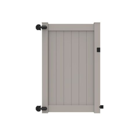 6'x46" Norfolk Walk Gate Gray