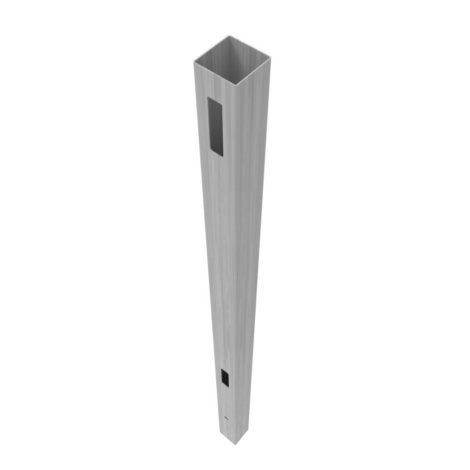 5"x5"x108" End/Gate Post for Horizontal Panel Gray Woodgrain