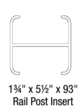 EXTRA ALUMINUM INSERT FOR 1.75" x 5.5" RAIL 1.6 X 1.54 X 93 