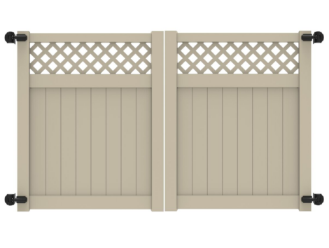 6'H x 10'W Harrington Double Drive Gate Tan