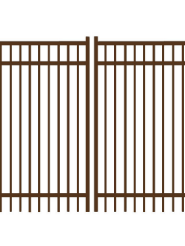 4' H x 10' W Bradford Straight Double Gate Bronze