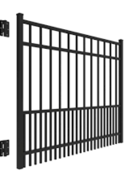 5' H x 5' W Puppy Picket Straight Gate Black