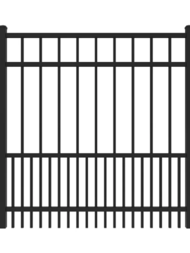 5' H x 4' W Puppy Picket Straight Gate Black 