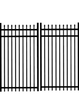 5' H x 10 W Huntington Straight Double Gate Black 