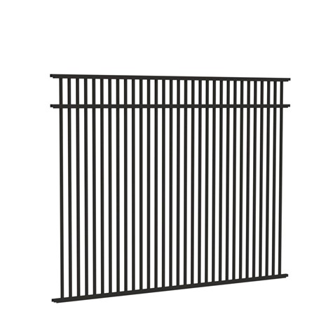 54" H x 6' W Bradford Double Picket Aluminum Fence Panel Black 