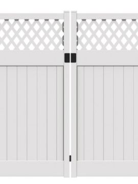 6'H x 10'W Harrington Double Drive Gate White