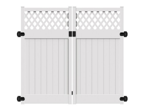 6'H x 10'W Harrington Double Drive Gate White