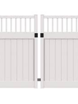 6'H x 10'W Chestertown Double Drive Gate White