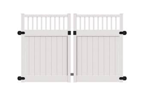 6'H x 10'W Chestertown Double Drive Gate White