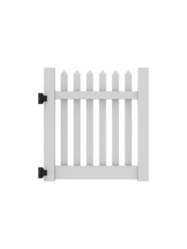 4'x46" Richmond Picket Straight Walk Gate White