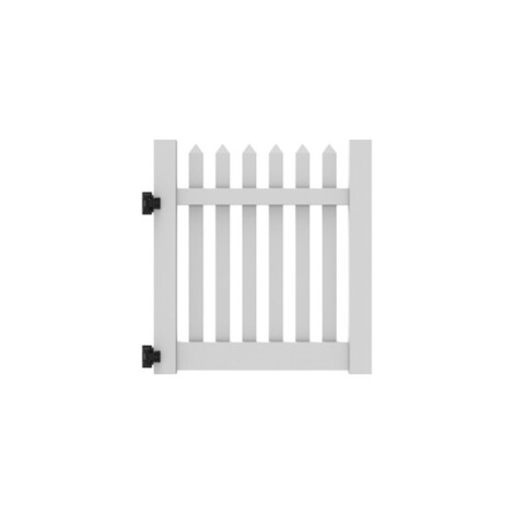 4'x46" Richmond Picket Straight Walk Gate White