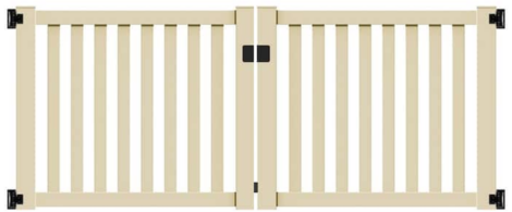 4' H x 10' W Baltimore Double Drive Gate Tan