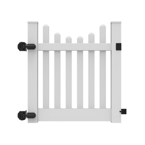 4'x46" New Bedford Picket Scallop Walk Gate White